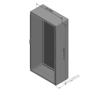 3D модель Шкаф электротехнический 1000x511,5x2005
