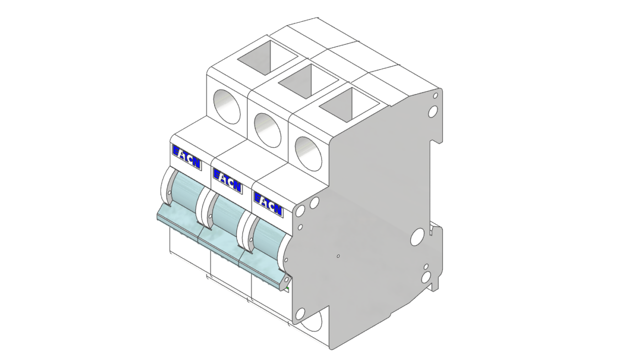 3D модель Модульный автомат Eaton хPole PL6
