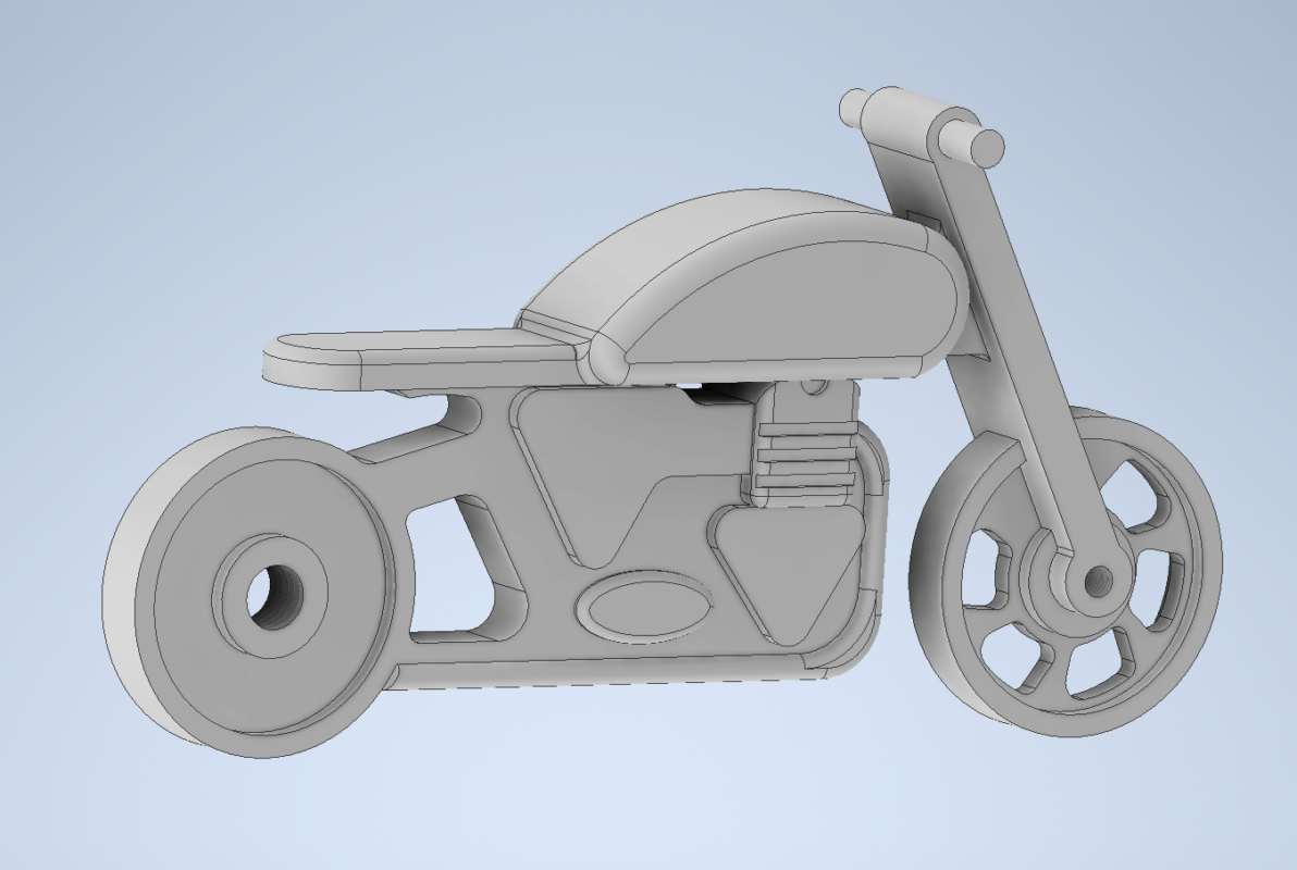 3D модель Модель классического мотоцикла (сувенир)