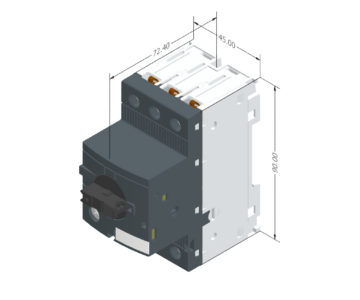 3D модель Моторозащитный автомат ABB MS132-0.63-HKF1-11