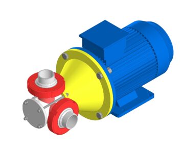 3D модель Импеллерный насос RF производительностью около 24 м3/ч
