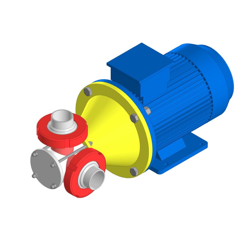 3D модель Импеллерный насос RF производительностью около 24 м3/ч