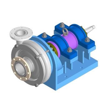 3D модель Центробежный химический насос Х 72/20д-Т