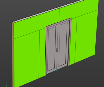 3D модель Каркасная перегородка + внутренние двери купе 2000x1200
