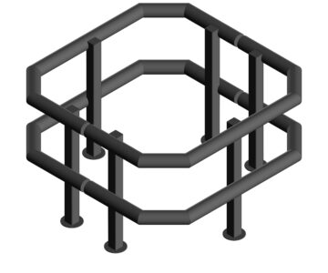 3D модель Антиударное ограждение для колонны