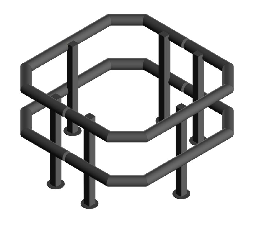 3D модель Антиударное ограждение для колонны