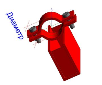 3D модель Опоры трубопроводов ОСТ 36-146-88 серия КХ (для D труб 57, 76, 89)