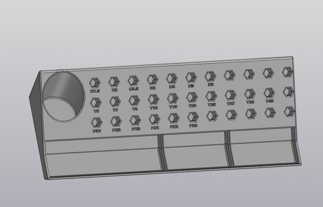 3D модель Органайзер для бит