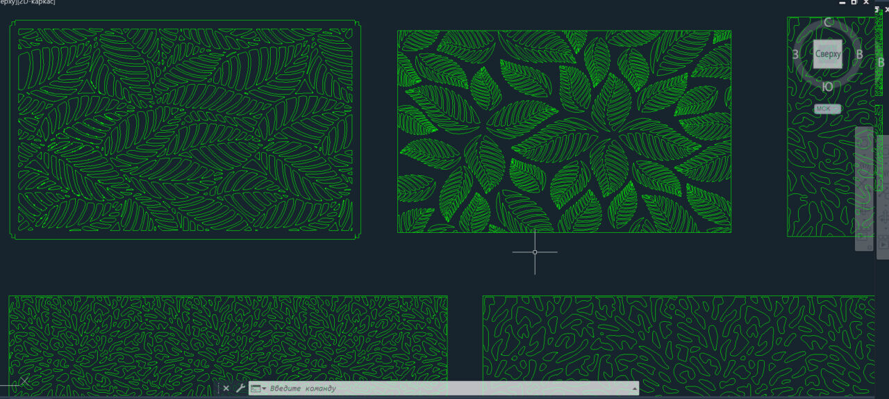 Чертеж Панно Листья