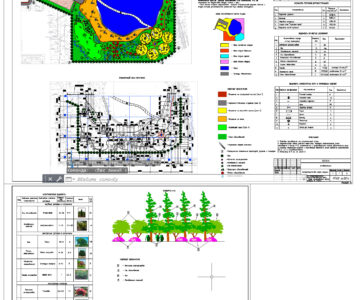 Чертеж Ландшафтный дизайн. Благоустройство парка отдыха пос. Радужный
