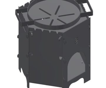 Чертеж Мангал-печь шестигранный