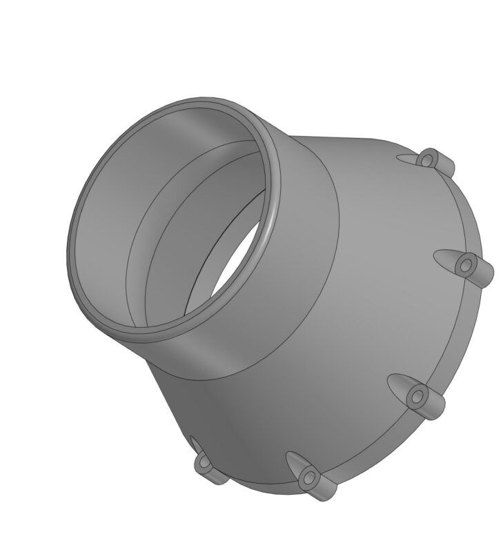 3D модель Переходник для дизельного автономного отопителя