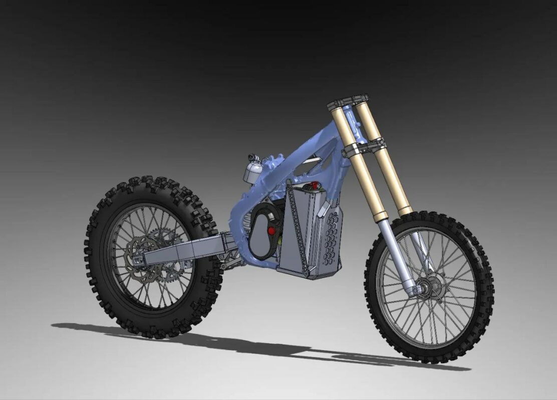 3D модель Проект конверсии в электро мотоцикл Honda CRF450 12'