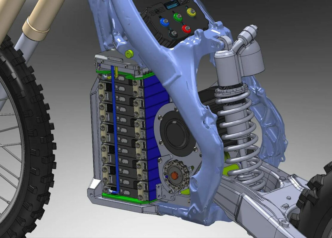 3D модель Проект конверсии в электро мотоцикл Honda CRF450 12'