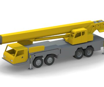 3D модель Автокран XCMG XCT75 параметрическая модель г/п 75т