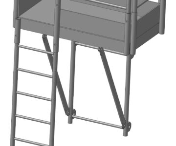 3D модель Площадка 1280х680х3420 мм.