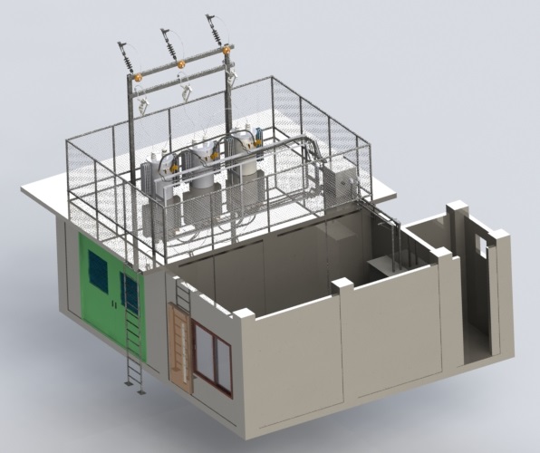 3D модель Трансформаторная подстанция 24 кВ