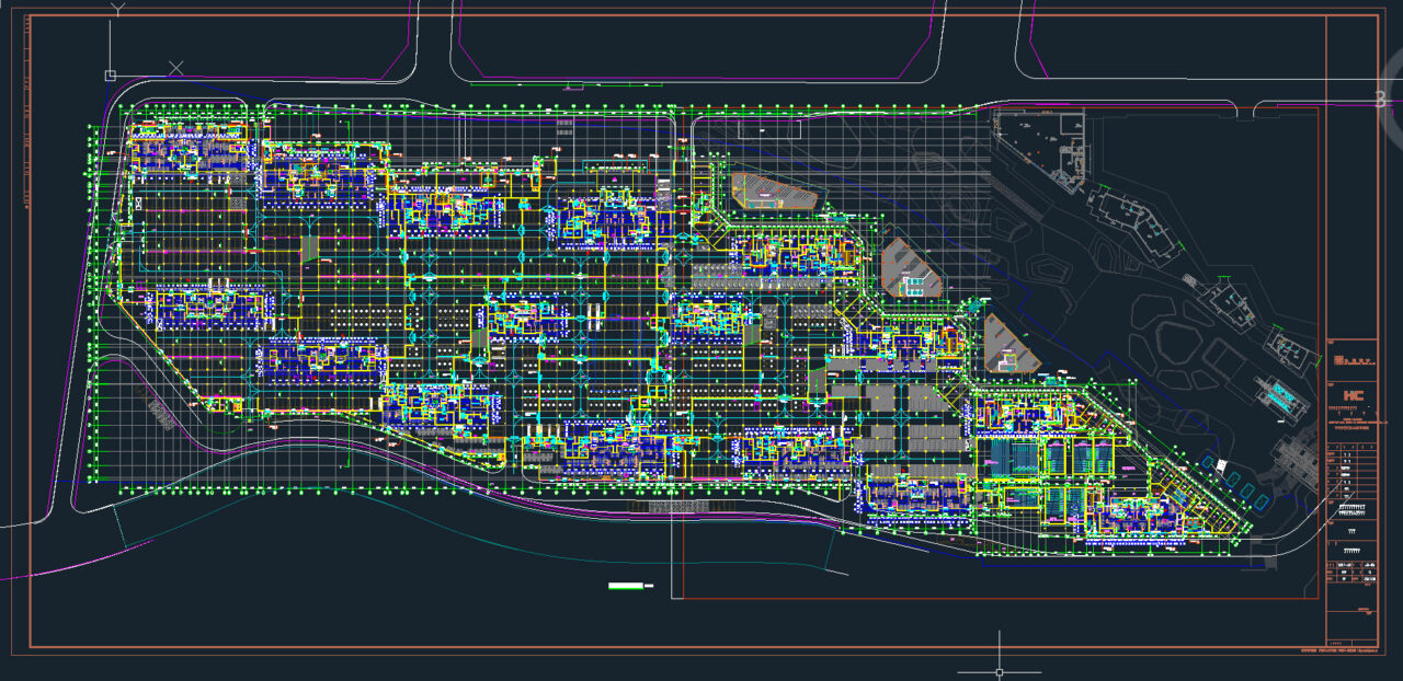 Чертеж Проект комплексной застройки автопарка Тяньтунчжуан