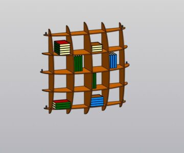 Чертеж Полки книжные 1250х1250х300