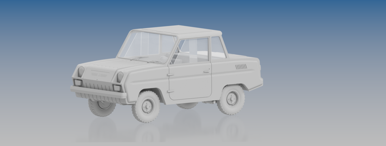 3D модель 3D Модель автомобиля СМЗ С-3Д
