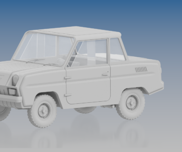 3D модель 3D Модель автомобиля СМЗ С-3Д