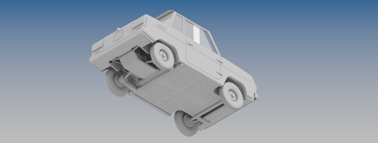 3D модель 3D Модель автомобиля СМЗ С-3Д