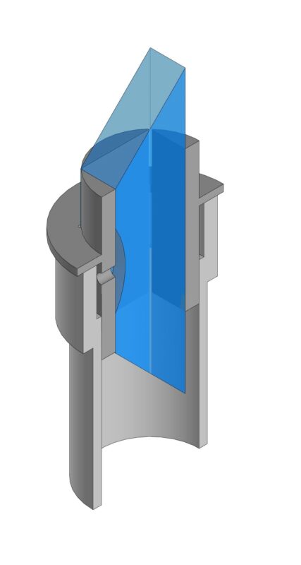 Чертеж Крепление призмы Дове