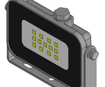 3D модель Прожектор светодиодный СДО 07-10 IP65 серый IEK