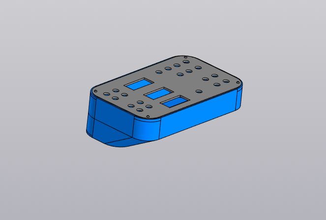 Чертеж Корпус для для пульта управления буровым станком