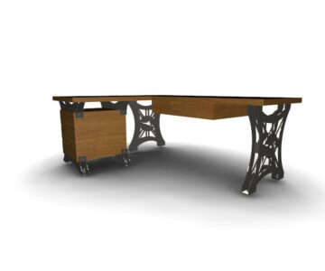 3D модель Стол в стиле лофт-индастриал 1200х1800х700 мм