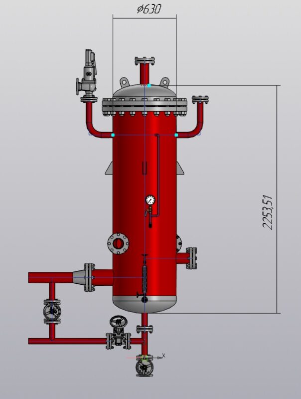 3D модель Сепаратор непрерывной продувки Ду-600