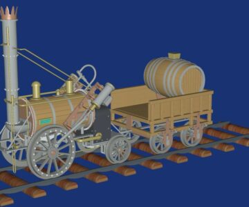 3D модель 3D-модель паровоза Стефенсона