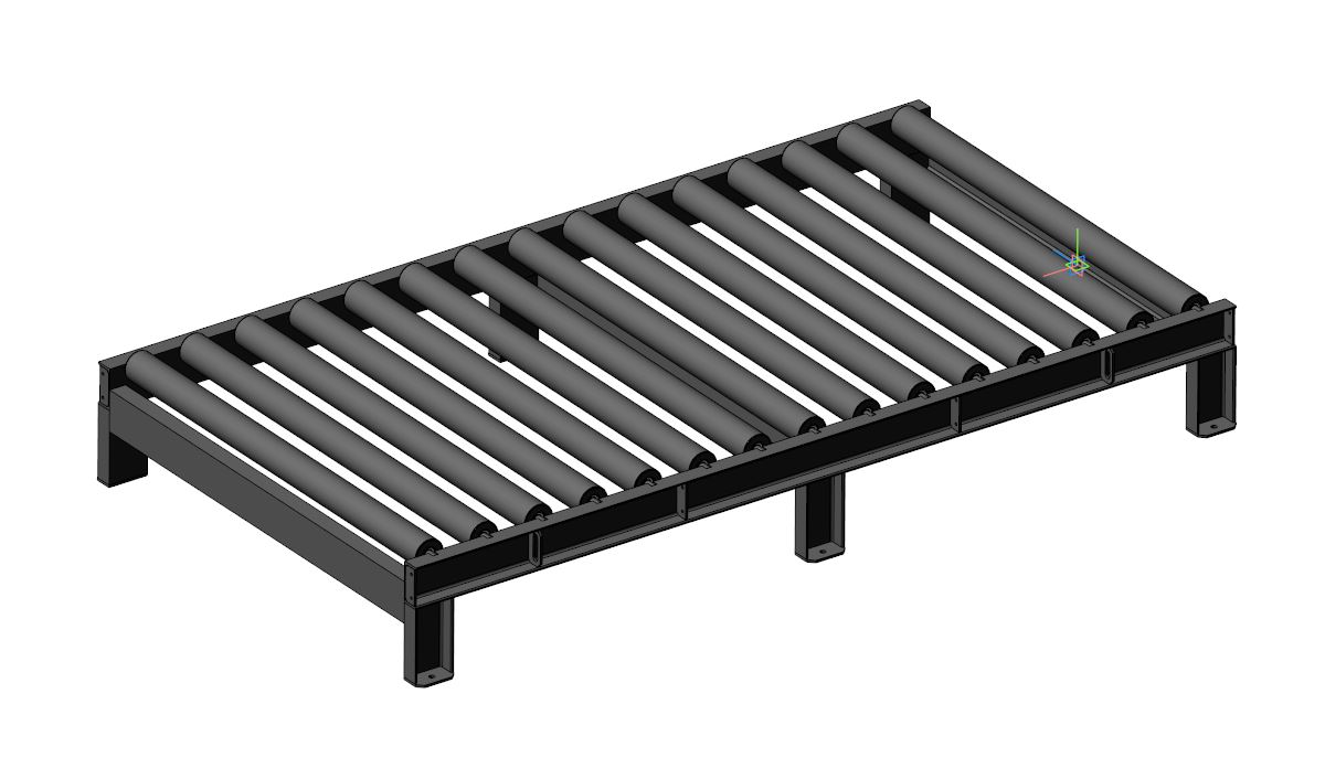 3D модель Рольганг (рабочая ширина 1500 мм)