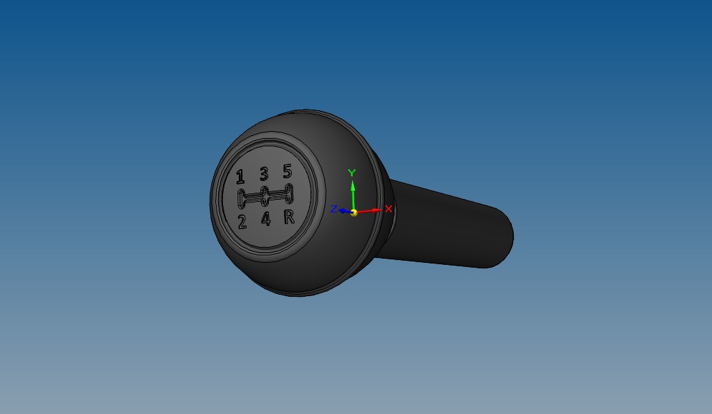 Чертеж Ручка на рычаг КПП ВАЗ-2107 штатная ДААЗ 2107-0170308810