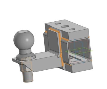 3D модель Фаркоп для мини трактора
