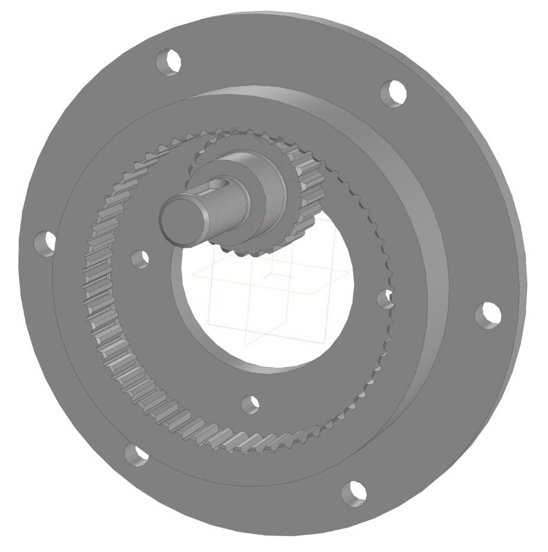 3D модель Соединения зубчатые (шлицевые) эвольвентные ОСТ 1 00086-73.