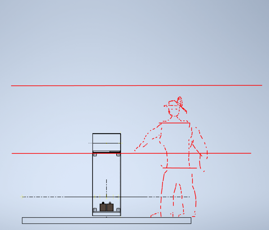 Чертеж Зеркальная тумба 450х450х1333 мм со стеклянным куполом
