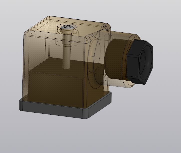 3D модель Разъем электрический-коннектор DIN 43650 тип А