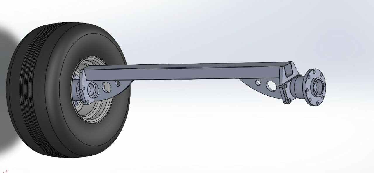 3D модель Ось для прицепа под одну ось