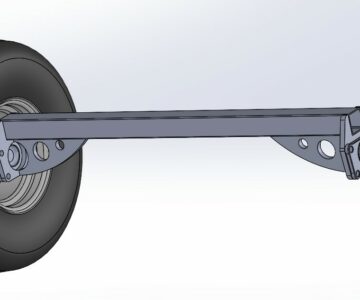 3D модель Ось для прицепа под одну ось