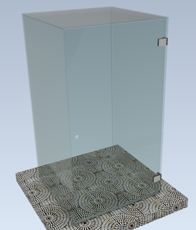 Чертеж Стеклянный купол для скульптуры 927х927х1710 мм.