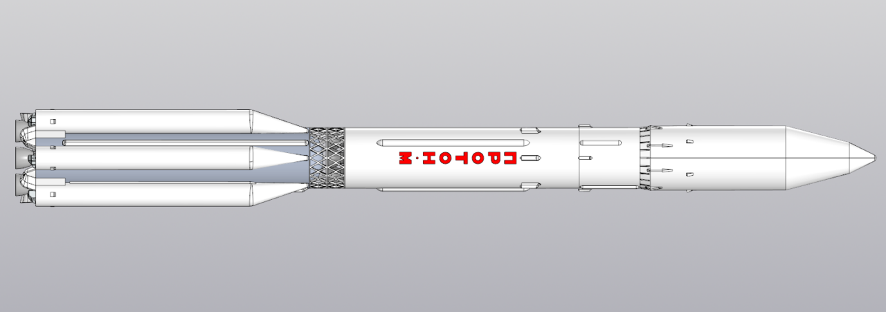 3D модель Ракета-носитель Протон-М (упрощенная модель)