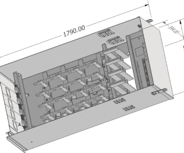 3D модель Шкаф электротехнический 800 х 594 х 1790 с ошиновкой