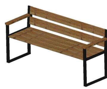 3D модель Скамейка 1720х560х810 мм