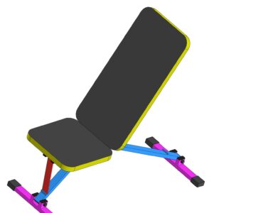 3D модель 3D модель скамьи для тренажера
