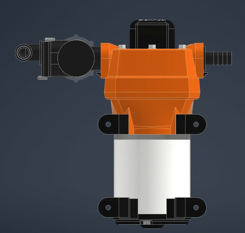 3D модель 3д-модель мембранного насоса SEAFLO SFDP2-027-017-41