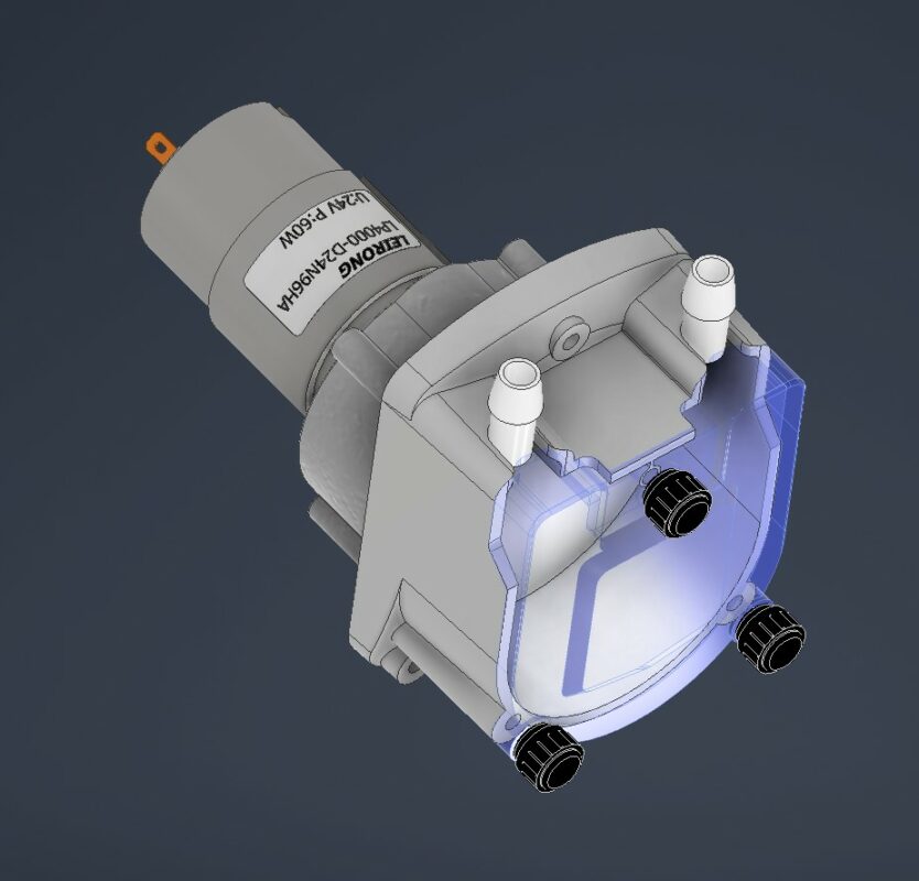 3D модель 3д-модель перистальтического насоса LEIRONG LP4000-D24N96HA