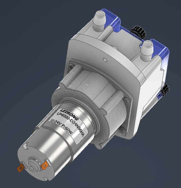 3D модель 3д-модель перистальтического насоса LEIRONG LP4000-D24N96HA