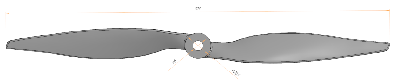 3D модель Пропеллер 12 дюймов для квадрокоптера