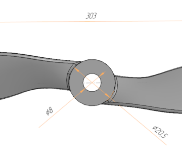 3D модель Пропеллер 12 дюймов для квадрокоптера